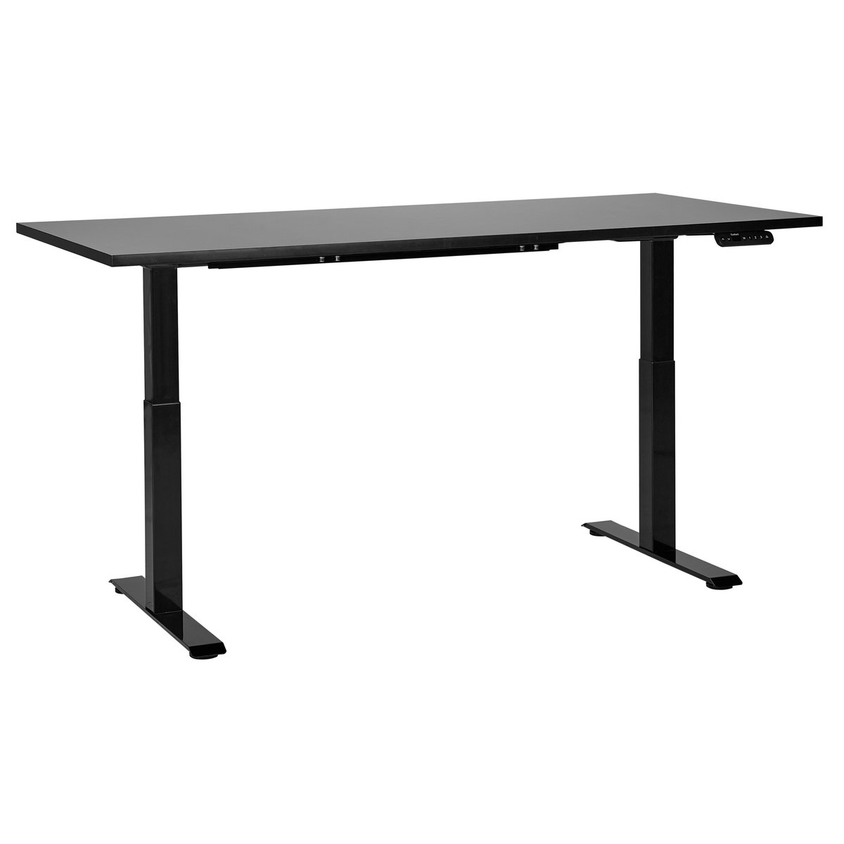 Beliani DESTINES - Elektrisch Verstelbaar bureau - Zwart- 180 cm - MDF