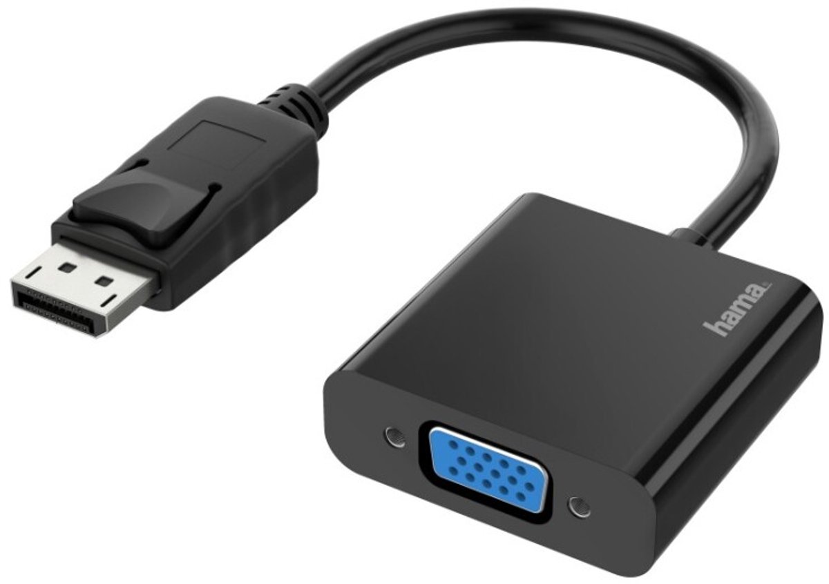 Hama 00200337 DisplayPort / VGA Adapter [1x Britse stekker - 1x DisplayPort stekker] Zwart