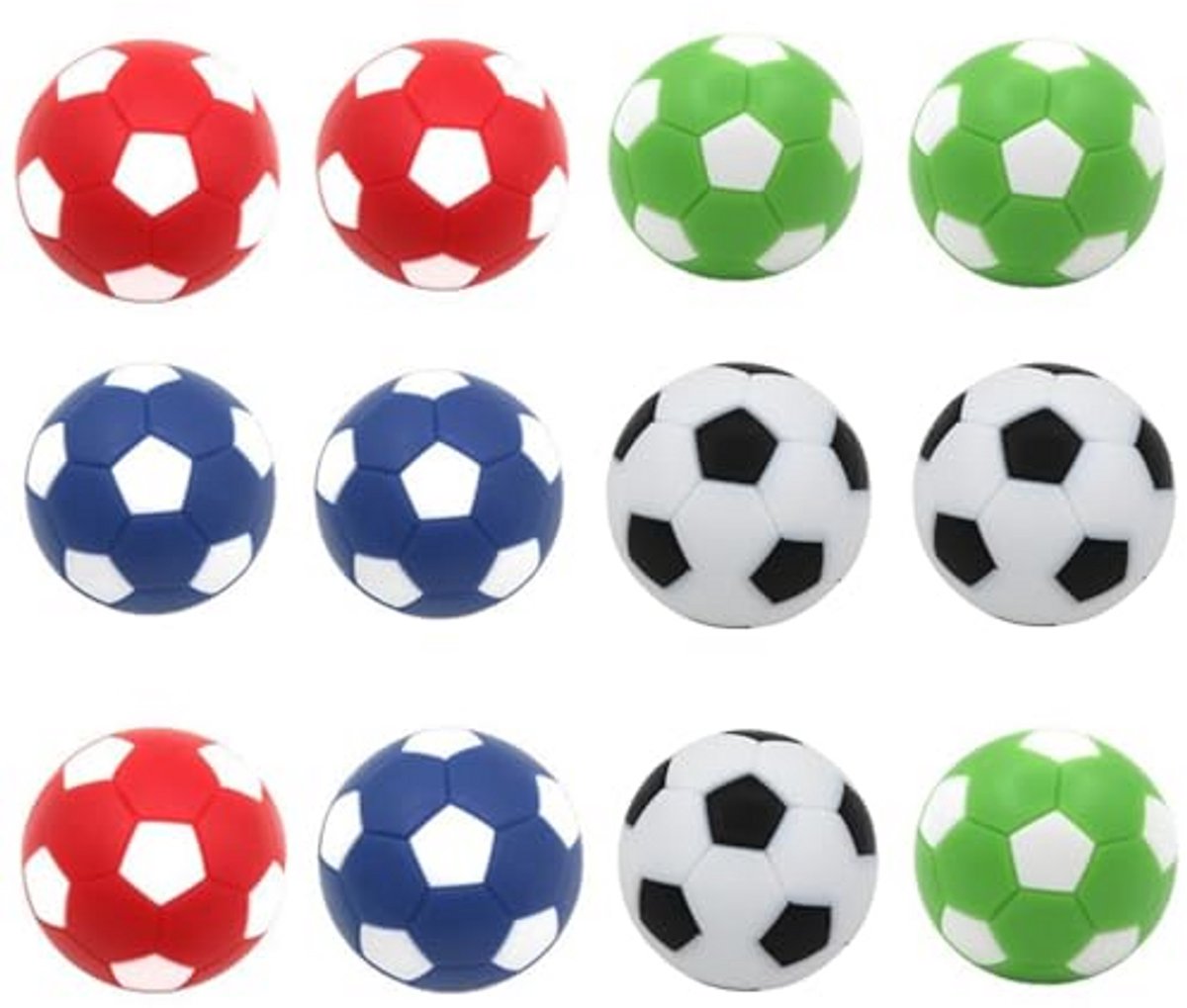 Mini Tafelvoetbalballen Set van 12 - Vervangende Ballen voor Tafelvoetbal 36mm