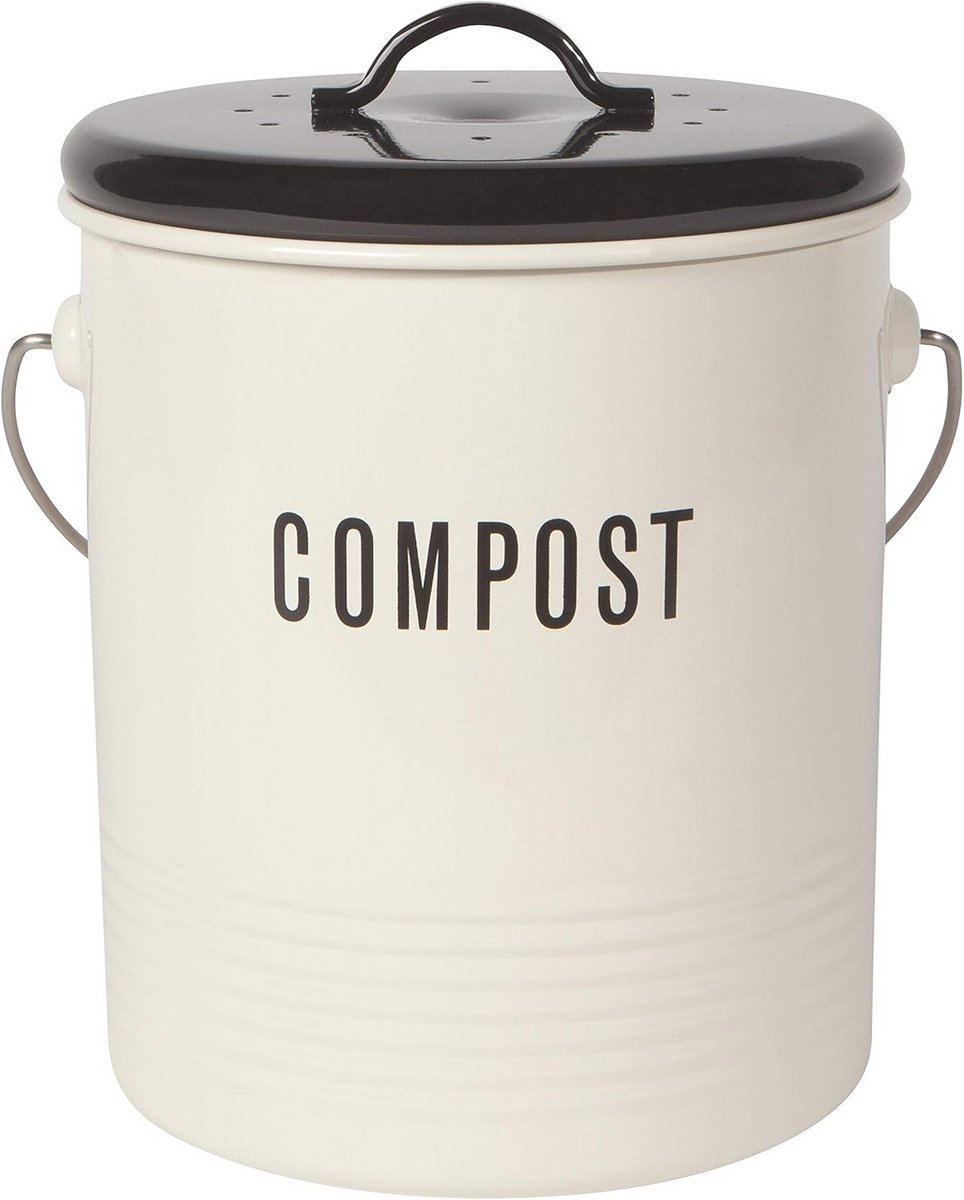 Vintage Compost Bin voor Keuken - Duurzaam en Stijlvol