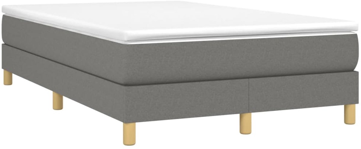 Tweepersoonsbed | Dubbelbed | Volwassenenbed | Boxspring met matras stof donkergrijs 120x190 cm