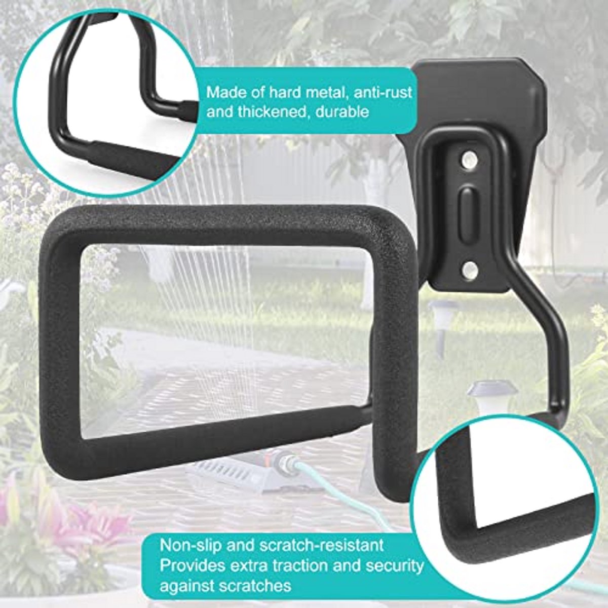 Heavy Duty Tuinslanghouder voor Wandmontage - Massief Stalen Opslag voor Tuin Waterslangen