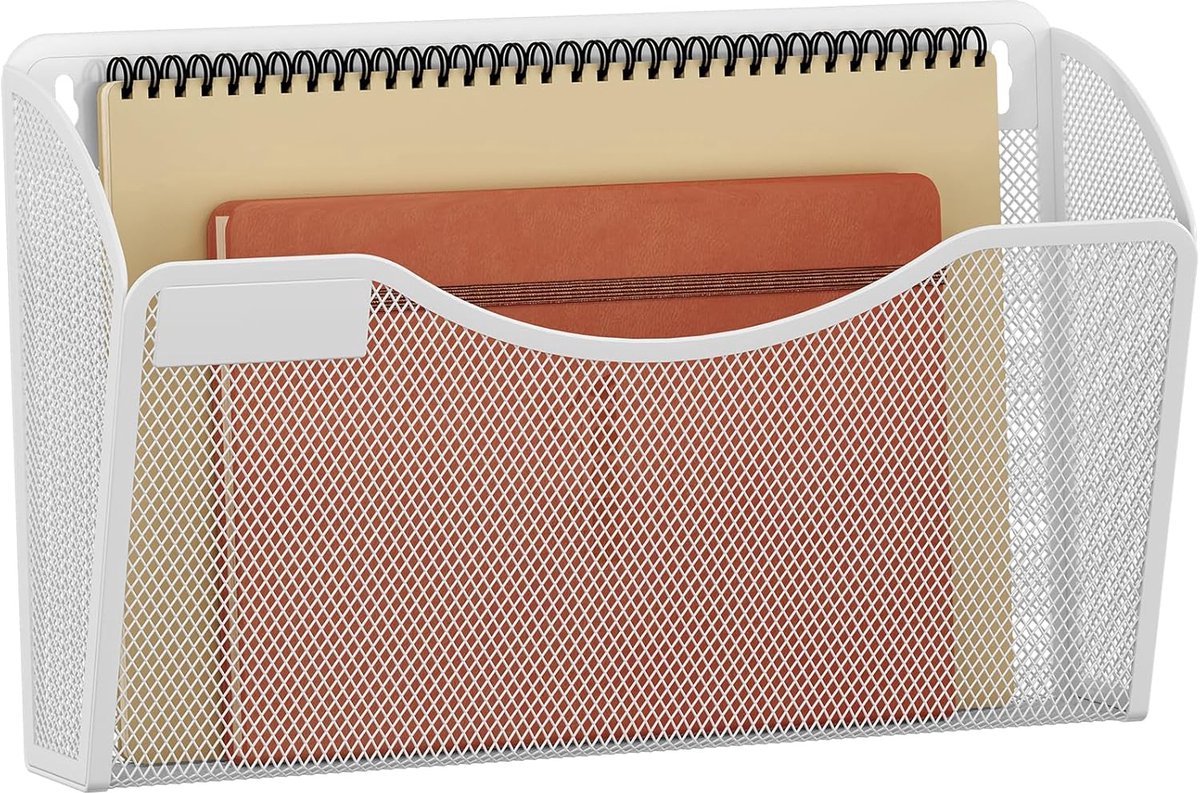 Stunq® Robuuste A4 Documenten Organizer met Metalen Frame en Labelmogelijkheden - Wit