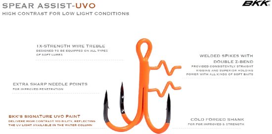 BKK Assist Spear 21 UVO Treble UVO 2/0 van BK — afbeelding 3
