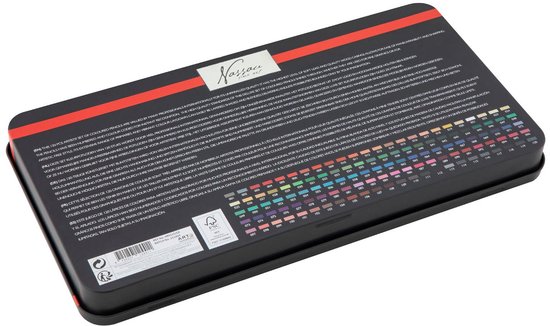 Nassau Fine Art Professional 120 Crayons de couleur de couleur | Jeu de caractères | Couleurs riches et vives | Crayons de couleur professionnels pour enfants et adultes