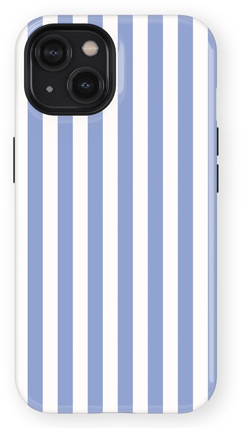 Mobiq - Stripes Backcover avec Magsafe compatible pour iPhone 15 - Ocean Lane