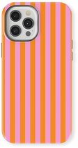 DripCase Gestreept Hoesje geschikt voor iPhone 12 Pro Max | Backcover met Mag | Stripes Motief | Trendy Case geschikt voor iPhone 12 Pro Max met Strepen Bubble Beam