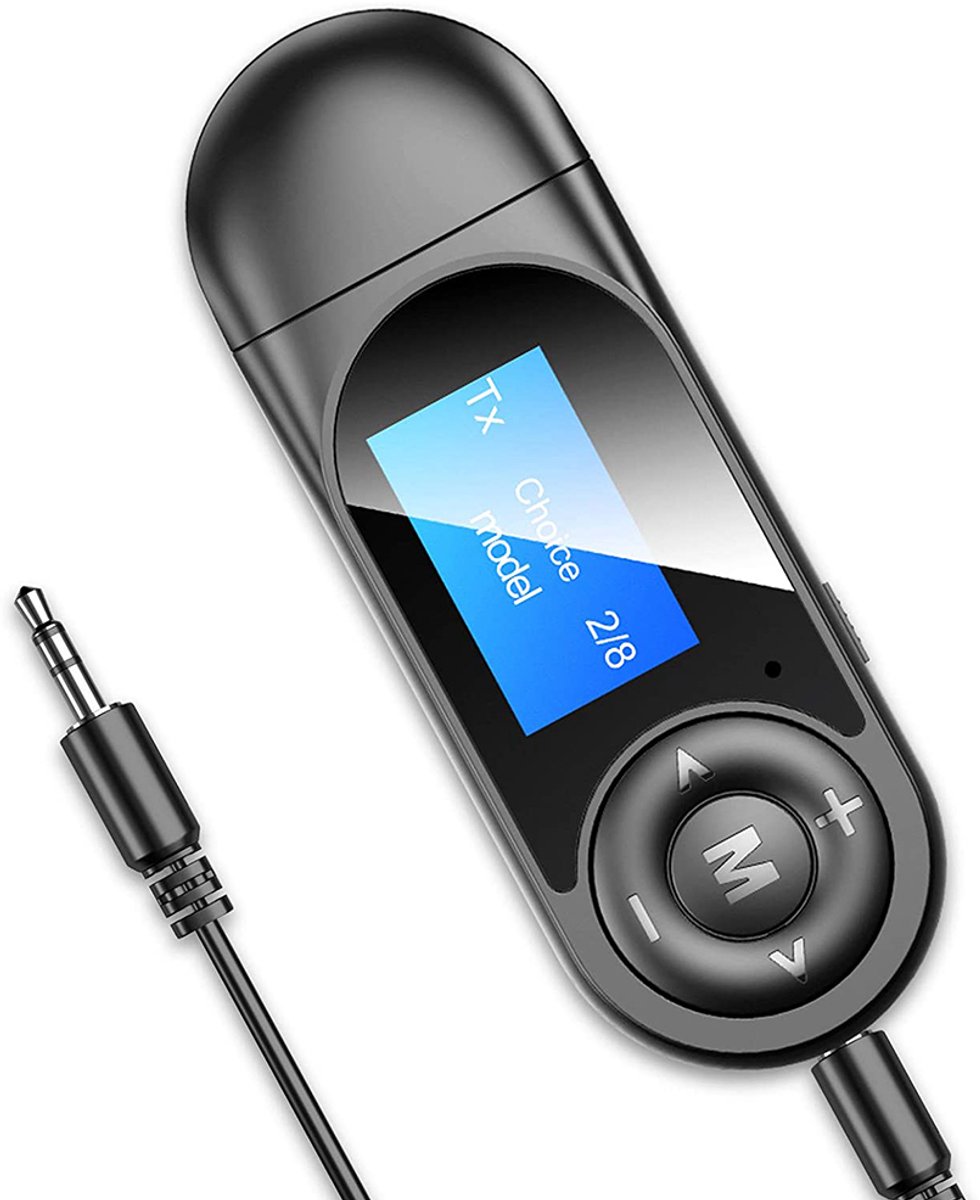 Ynkkvre - Bluetooth 5.0 USB Audio Adapter – 2-in-1 Zender & Ontvanger met 3.5 mm AUX voor TV, PC, Auto en Speakers