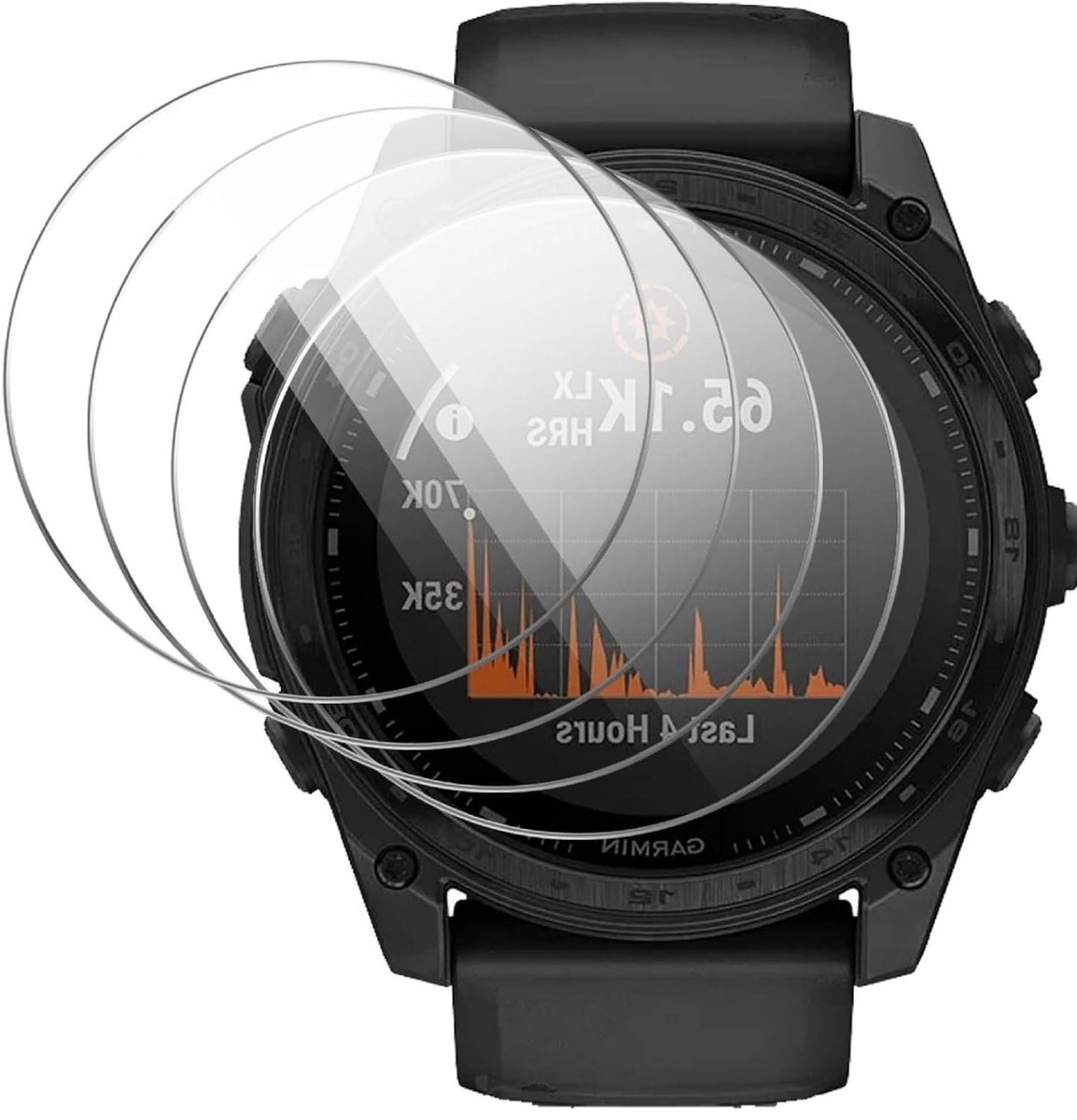 Provento - Displaybeschermfolie Zonne-energie Horloge 51 mm, 4 Stuks, HD Gehard Glas Bescherming Met Olieafstotende Laag - Transparant