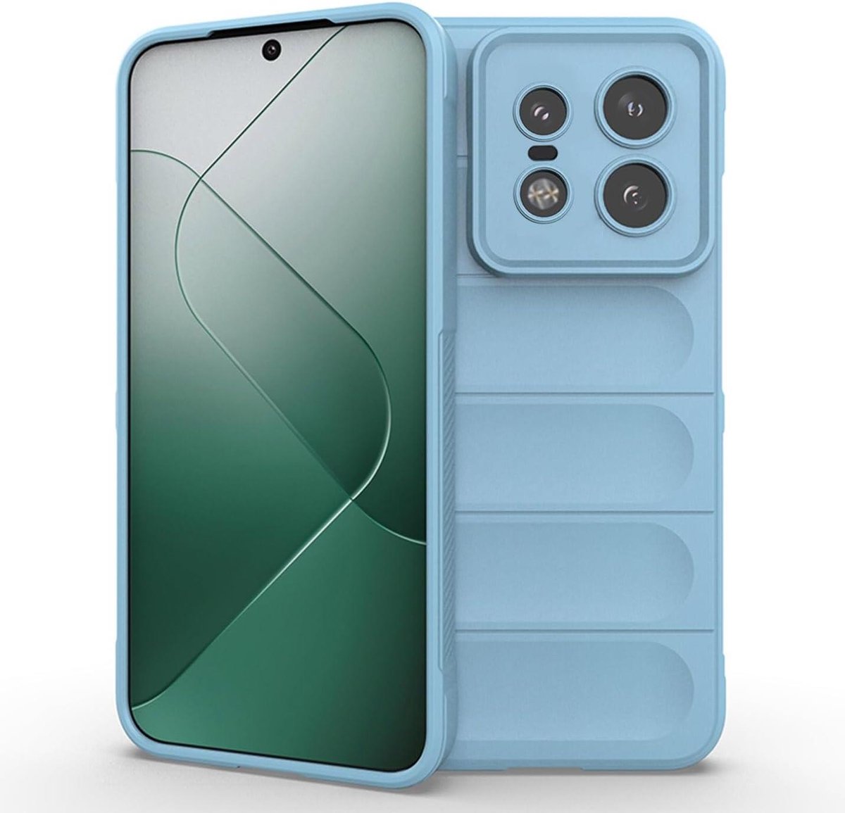 Provento - Schokbestendig hoesje voor smartphone, bumper siliconen hoes, anti-drop design, ultradun en duurzaam, lichtblauw.