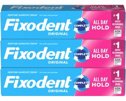 Fixodent Original Complete - Tandprothese Crème - 3-pack 68 g met zink