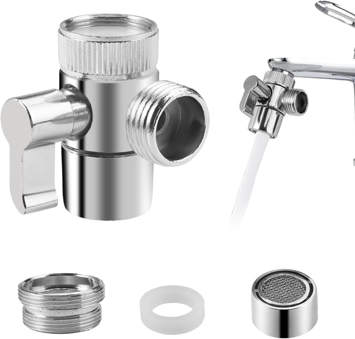 3 Way Diverter Valve - Faucet Adapter - Switching Valve Spare Part - Shower Adapter - Wate
