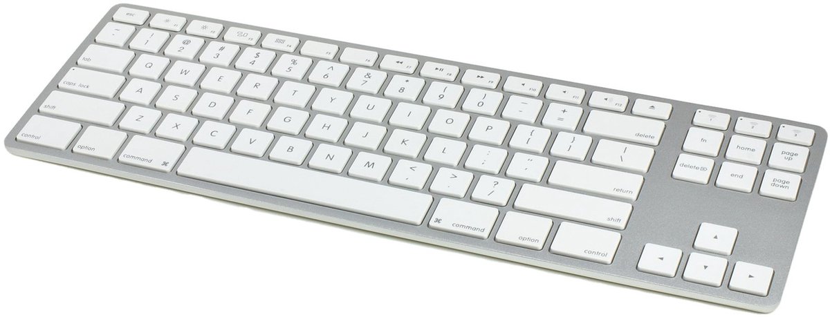 Matias FK408BTS Wireless Aluminum Tenkeyless Keyboard - Silver - Mac
