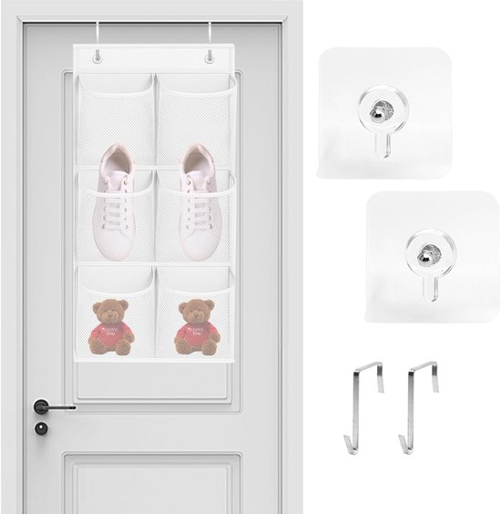DIDIHOU Hangend Schoenenrek Boven De Deur 36 Paar 6 Laags Wandgemonteerde Schoenenorganizerplank Van 28,49 € | DHgate