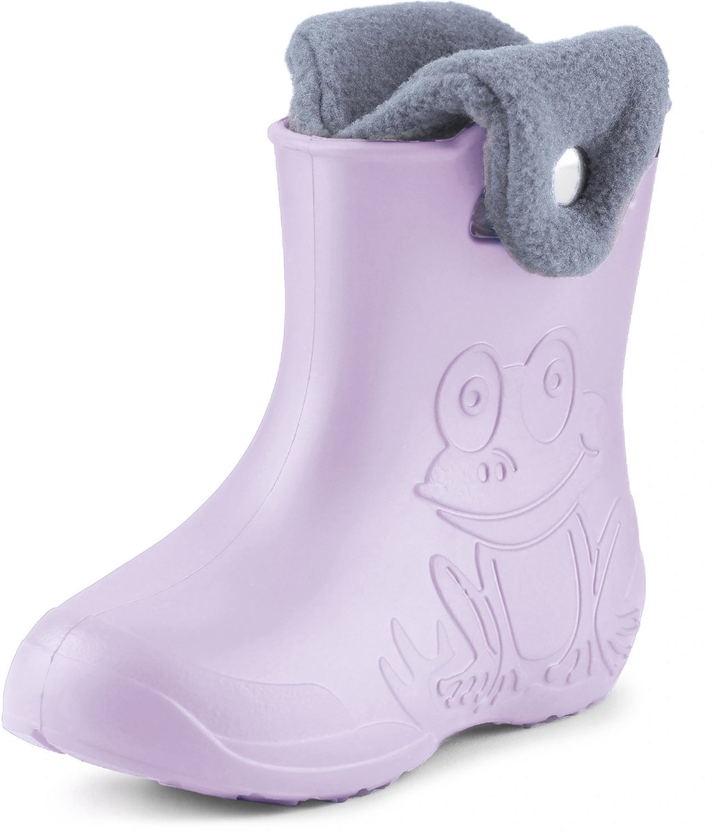 Ladeheid LA-CA-FrogButton Kinder Regenlaarzen - Rubber - met Binnenschoen - EVA - Wasbare Binnenschoen