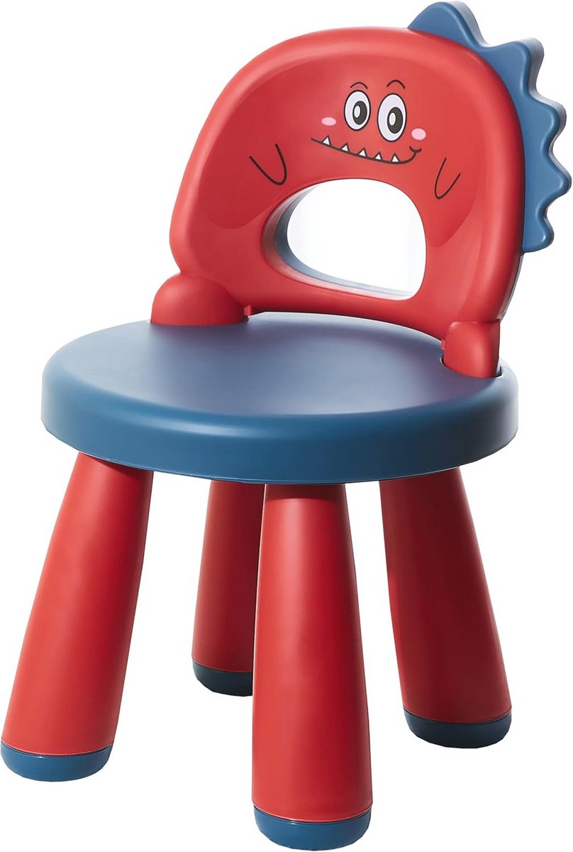 Kunststof Babybureaustoel - Ergonomische Kinderkruk voor Comfort en Ondersteuning - Geschikt voor Kinderen van 2 tot 6 Jaar - Leuke Dinosaurus Design