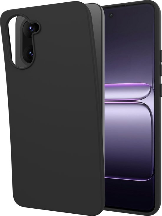 Cazy hoesje met koord geschikt voor OnePlus Nord CE5 Hoesje met Koord - Flexibele Case - Zwart