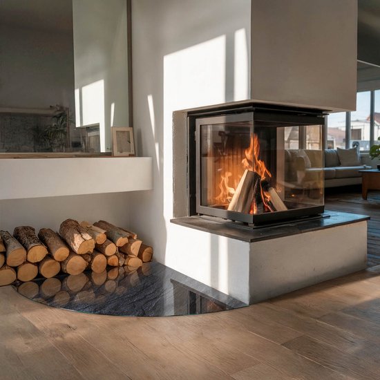 Urhome Siliconen afdichtlip voor glazen vloerplaat, haardplaat, ovenplaat, vloerplaat, onderlaag, afdichtingslip aan beide zijden zelfklevend, rubberen lip, stofbescherming, lengte 5 m