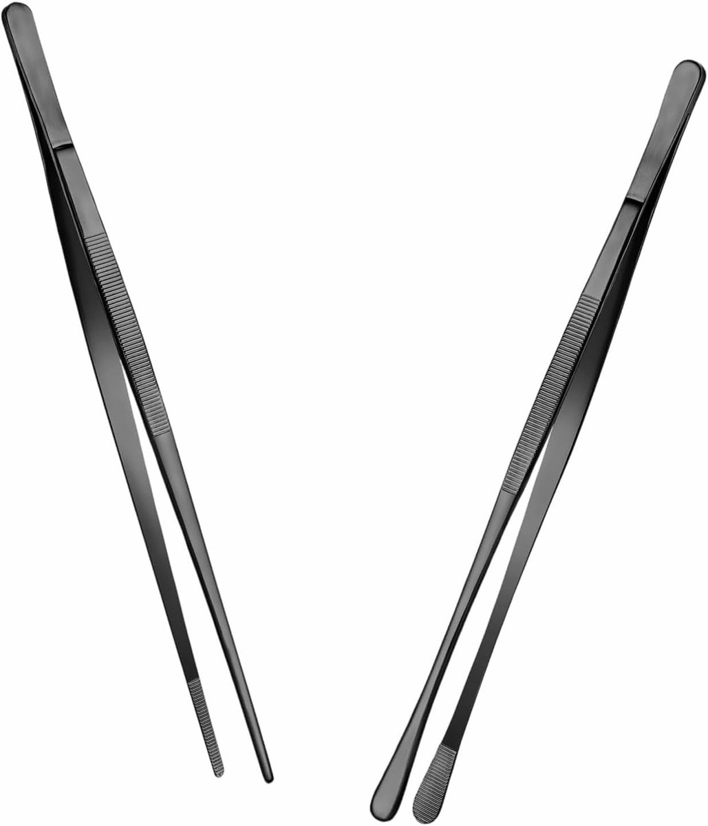 Set van 2 professionele keukentangen van roestvrij staal - 30,5 cm met antislip grepen