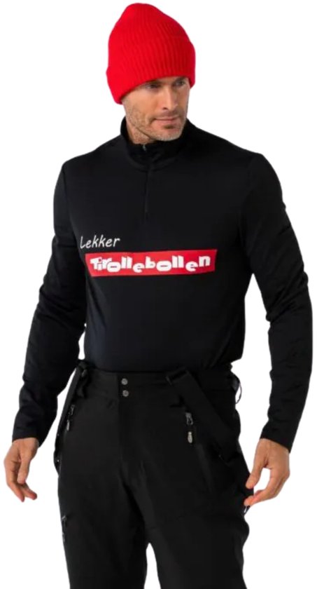 FALCON - Pull de fête savoureux tirollebollen - Pull de ski homme - Zwart, blanc