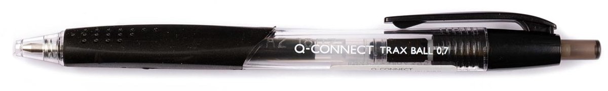 Q-CONNECT balpen, met grip, medium punt, zwart