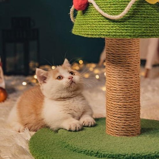PAWZ Road Bloemen Krabpaal Voor Katten - Hoge Paal Met Dik Sisal En Afneembaar Bedje
