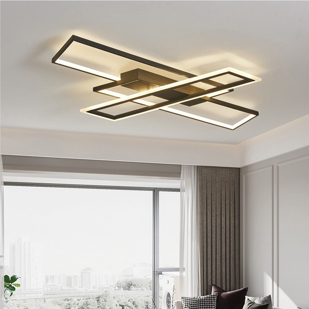 OYLCDI LED Plafondlamp Ø40cm - Dimbaar met Afstandsbediening - Modern Rond Woonkamer Slaapkamer