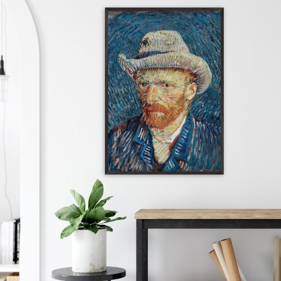 Affiche Vincent van Gogh - Autoportrait au chapeau de feutre gris 70x100 cm