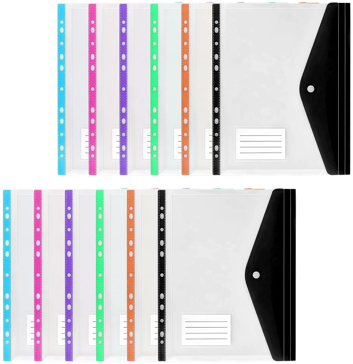 IMPERATORIS® Documentenmap - Envelopmap Organizer - Zakelijke Aktetas en Portfolio Organizer voor Notepad, Telefoon en Kaarten - Ideaal voor Thuis, School en Kantoor - 12 Stuks