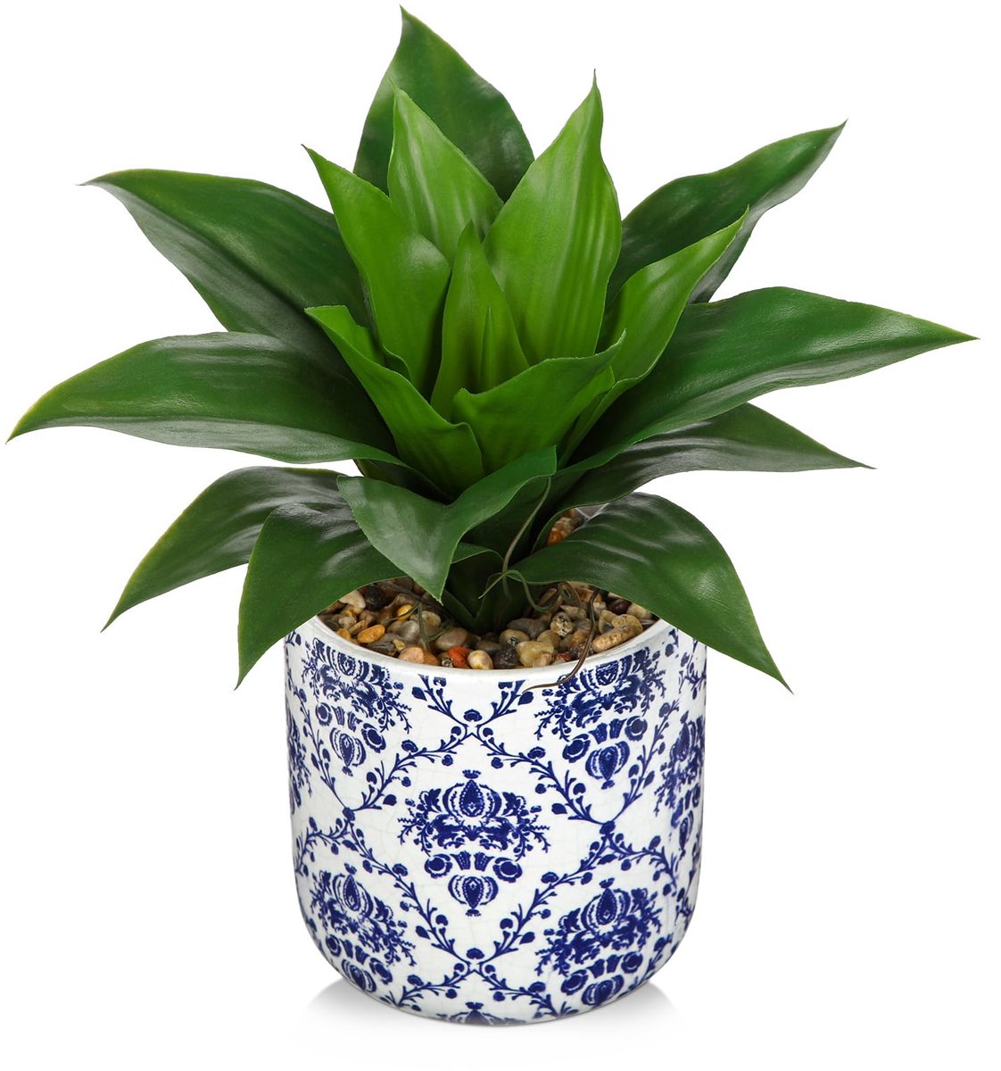 Unyqoos Stijlvolle kunstplant met realistische agave voor interieurdecoratie Groen
