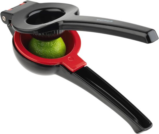 Citruspers voor Citroenen en Limoenen - 21 cm, Voedselveilig en Vaatwasmachinebestendig, Zwart/Rood — afbeelding 2