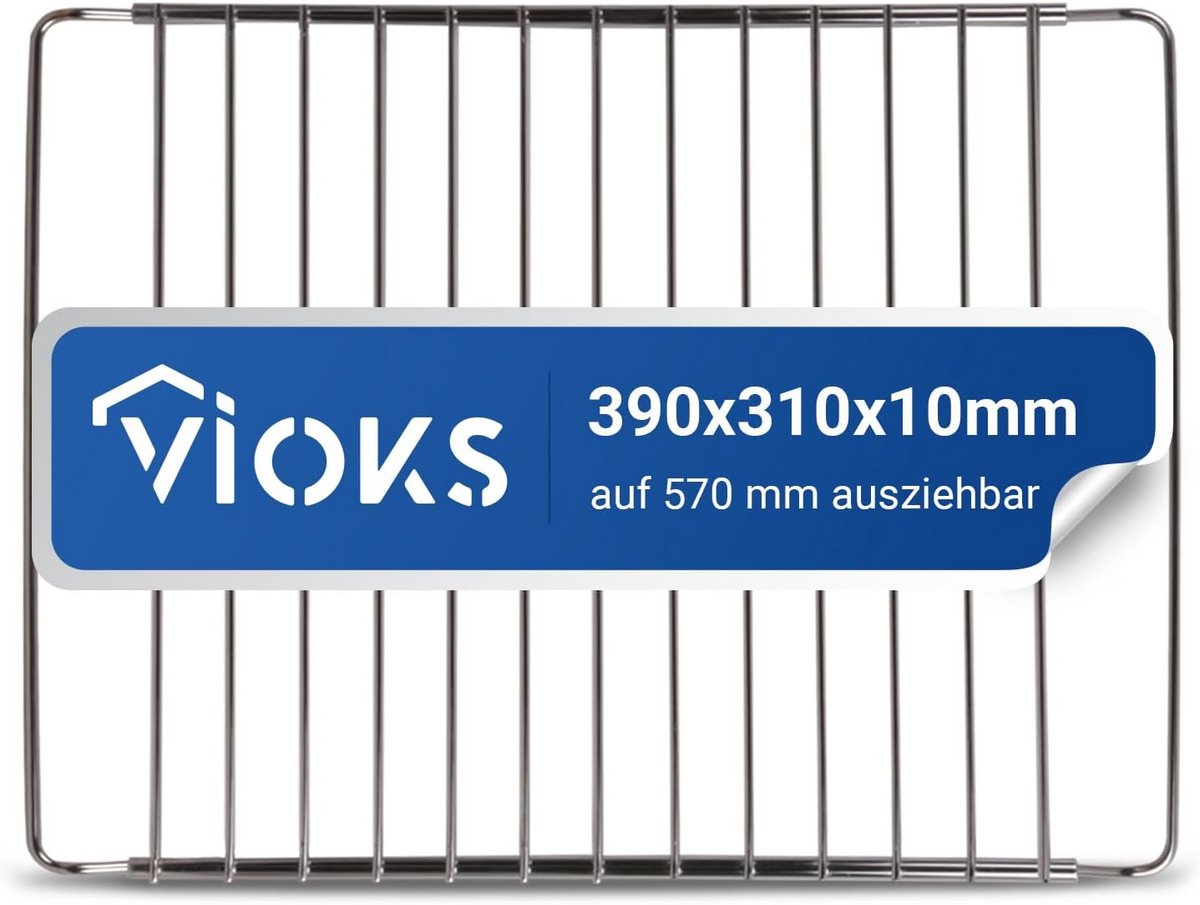 Uitschuifbaar Bakrooster 390/570 x 310 mm - Roestvrij Staal Oven Rooster