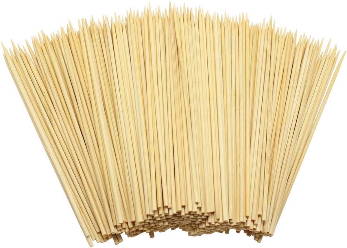 400 Stuks Bamboe Spiesjes - Houten Kebab Sticks voor BBQ en Cocktails