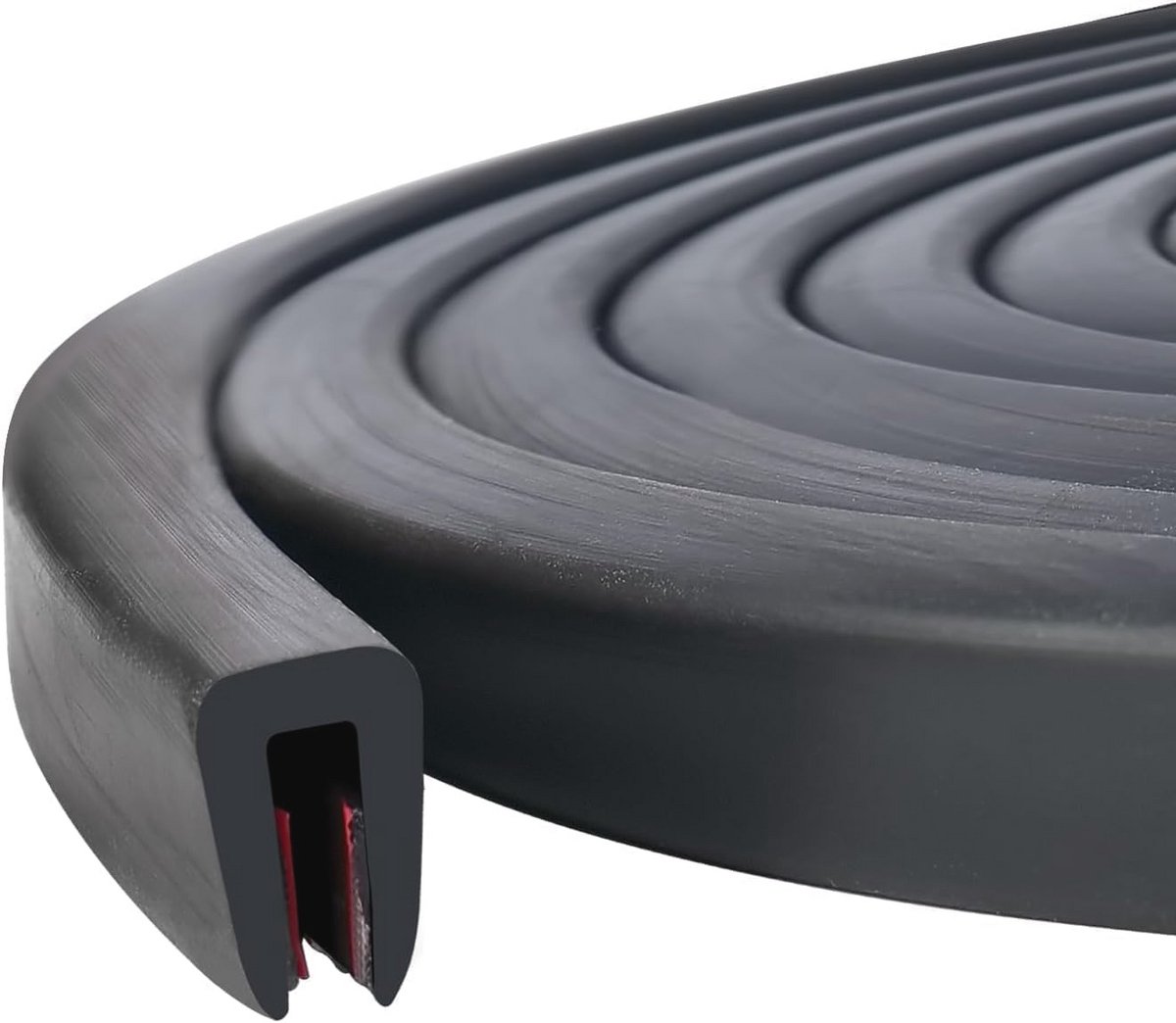 EPDM Randbescherming Profiel - Rubber Afdichting voor Platen, Autodeuren, Rolluiken en Tafelhoeken (1,5 mm x 6 m)
