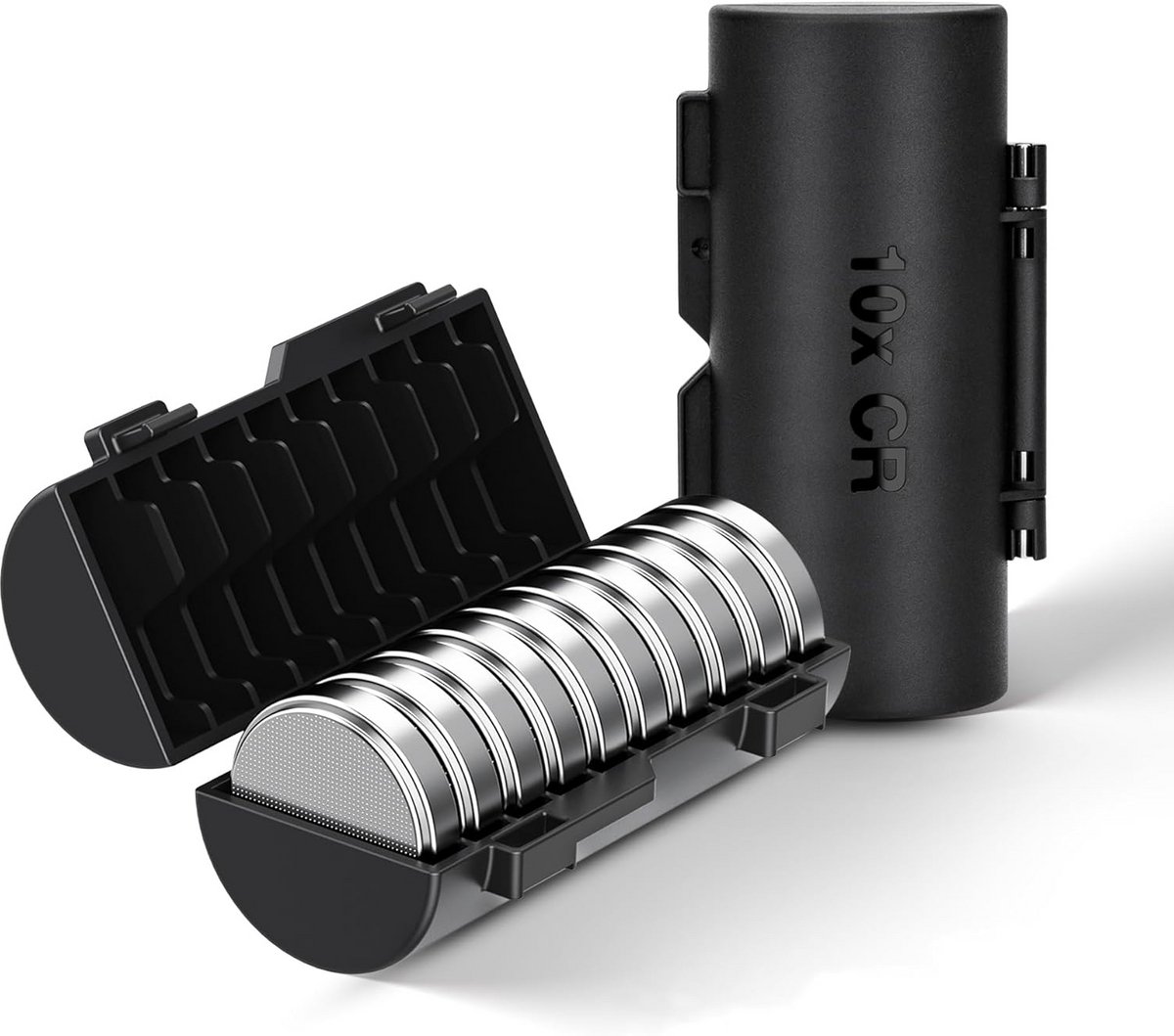 Batterij Organizer - Opbergkoffer met Testapparaat voor AA, AAA en Knoopcelllen - Waterdichte Batterijhouder voor 48 Stukken