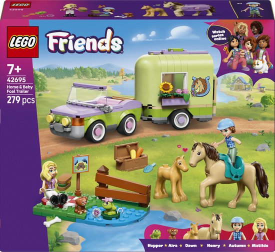 LEGO - Friends 42695 - Trailer en Paard en Veulen