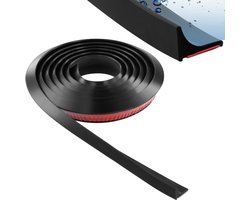 Allecta - Waterstopper beschermstrip 200 cm zwart siliconen douchedrempel voor badkamer keuken waterdicht tegen lekkage