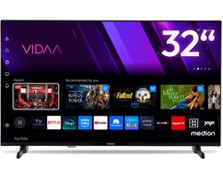 MEDION Full HD TV 80 cm (32 inch) (Smart TV, HDR, VIDAA Store, Netflix, Prime Video, Disney+, DAZN, Paramount+, HbbTV, PVR, Bluetooth), MD 832101