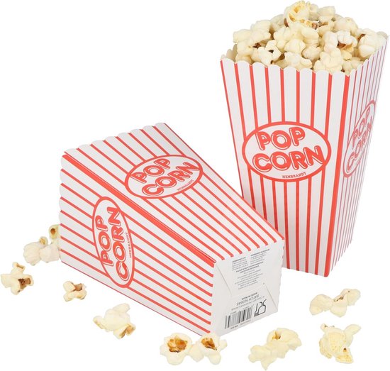 50 stuks popcornzakken, papier, snoepcontainers, popcorndozen, popcorndozen, mini-papieren dozen voor bioscoopi's, huwelijksgunsten (wit 50 stuks popcornzakken, papier, snoepcontainers, popcorndozen, popcorndozen, mini-papieren dozen voor bioscoopi's, huwelijksgunsten (wit