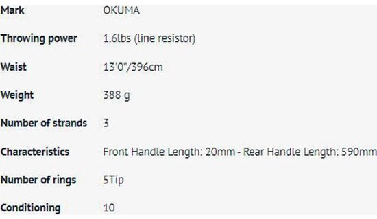 Okuma Custom Black Cb-ca-1303h Karperhengel Zwart 3.90 m / 3.5 Lbs van Okuma — afbeelding 3