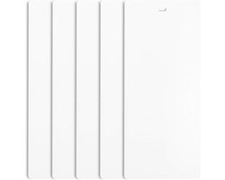 Verticale PVC Lamellen Blind Vervanging Gebogen Glad Wit 94,5 x 3,5 (5-Pack)