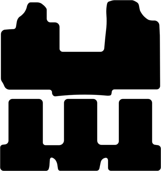 Tapis de voiture Fiat Multipla - Année de construction : 1999 - 2010 - Ajustement d'origine - 2 pièces - Matériau : Saxe