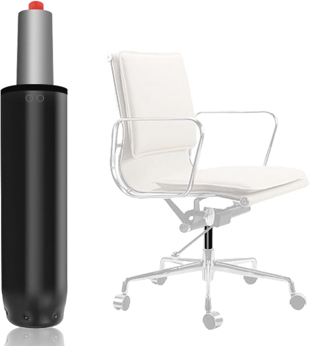 Gasveer voor bureaustoel - Universele maat, 270 mm tot 390 mm, Vervangende Gasdrukdemper, Draaistoel Accessoire