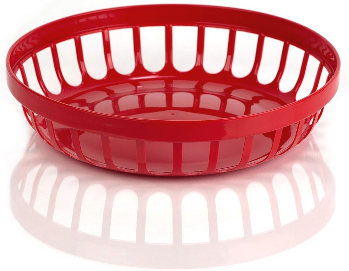 Stapelbare en Herbruikbare Brood- en Fruitschaal in Rood