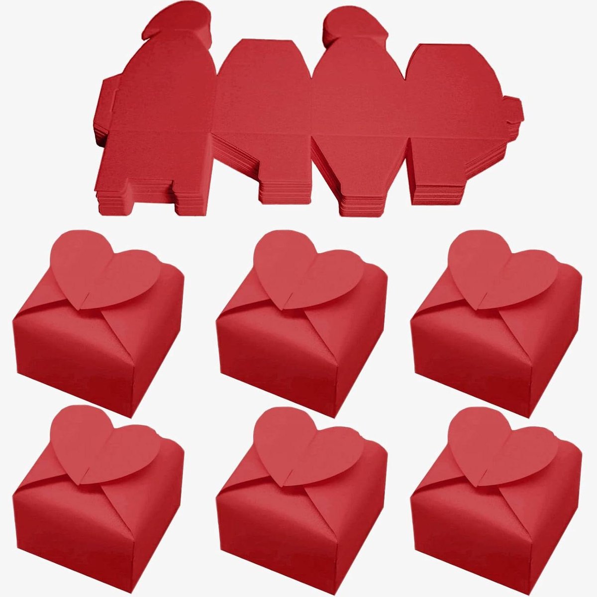 Allecta - Set van 50 kleine bedankdoosjes voor bruiloftsgasten - Candy box met bruiloftsthema - Feestelijke traktatieverpakking