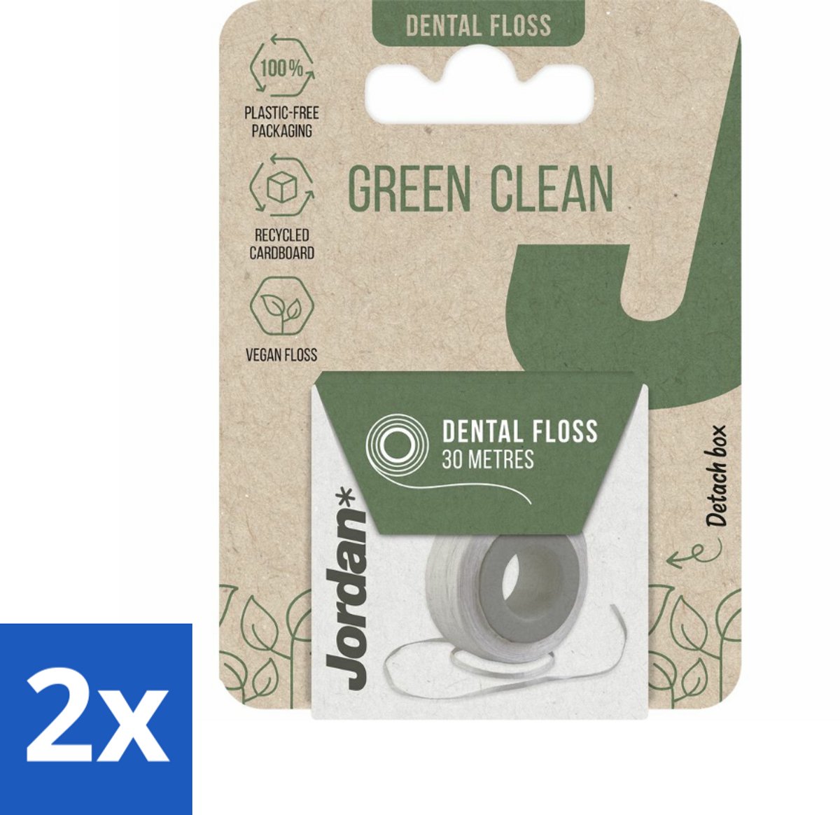 Jordan - Flosdraad - Green Clean - 30 Meter - Voordeelverpakking - 2 stuks