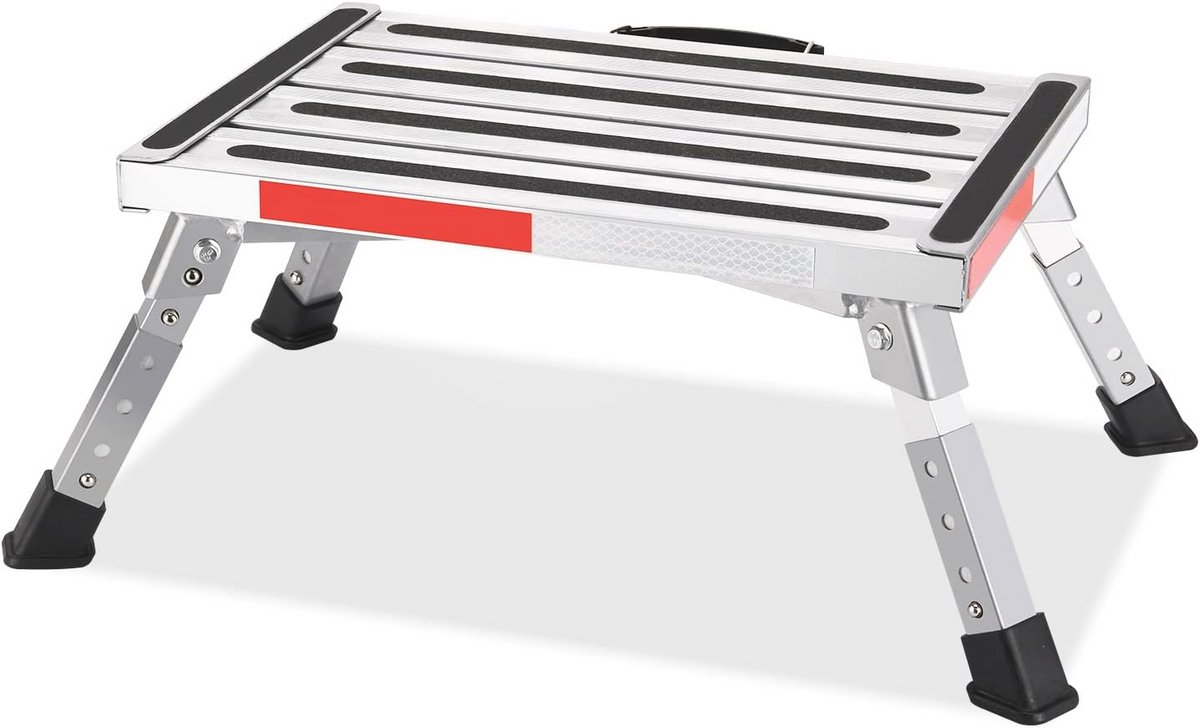 Verstelbare opvouwbare RV stap met anti-slip oppervlak