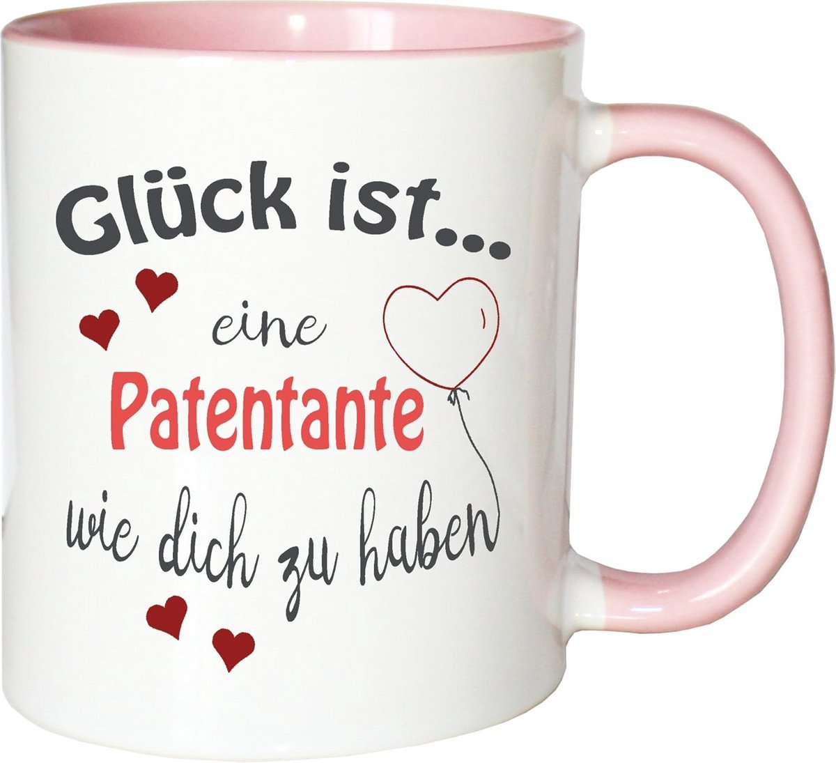 Liefdevolle koffiemok voor beste vriendin of zus - 300 ml wit-roze