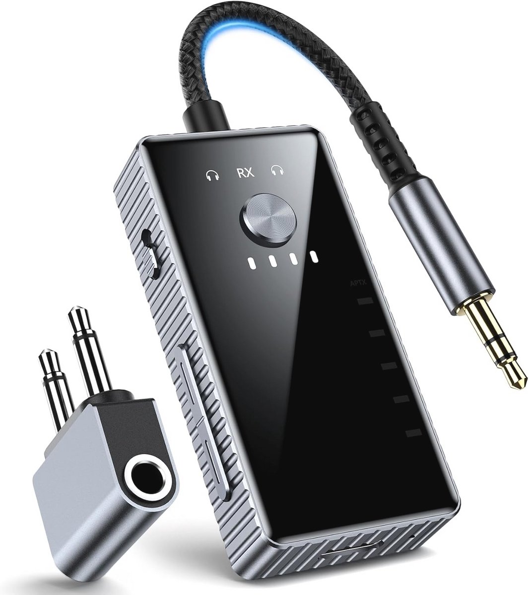Bluetooth Audio Transmitter 5.2 - 2-in-1 Adapter voor Hoofdtelefoons en Airpods