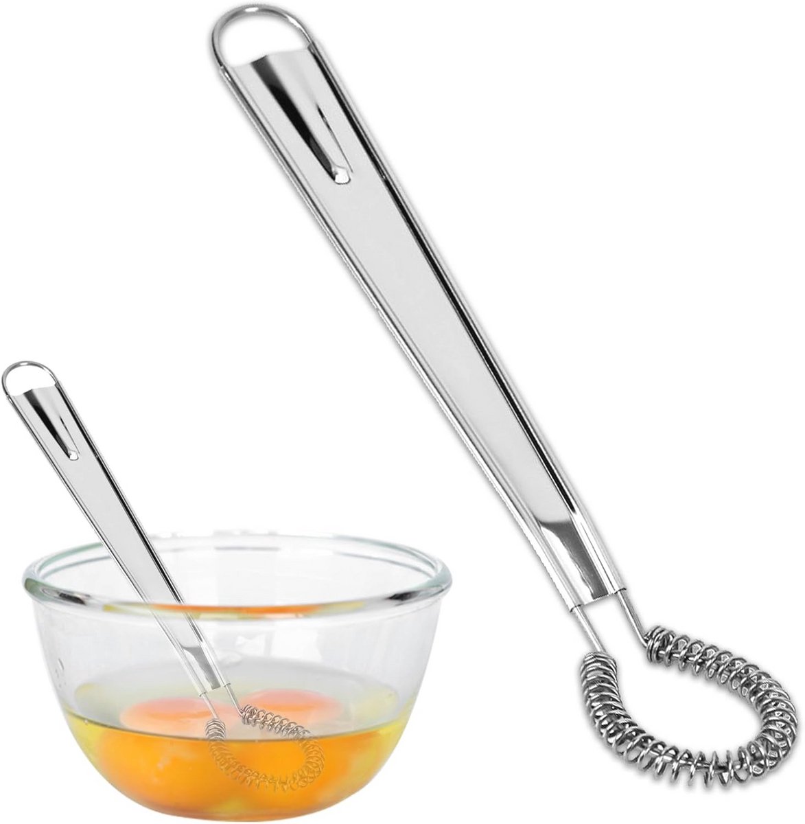 Stainless Steel Mini Whisk Set - Versatile Kitchen Tools for Mixing and Beating
